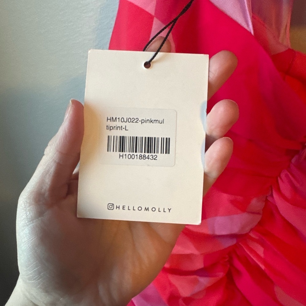 Hello Molly Pink Abstract Cutout Dress - Picture 4 of 7